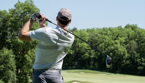 Professional Golfer in action