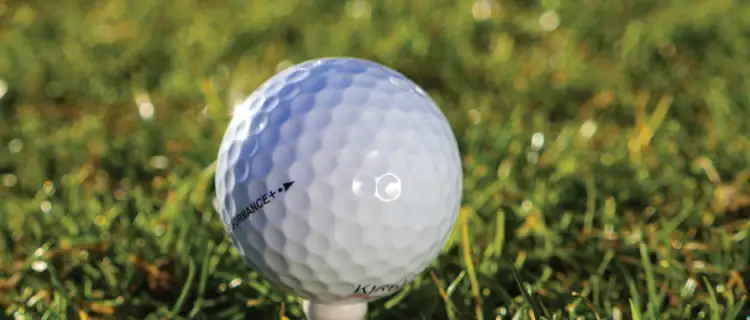 Golf ball on tee